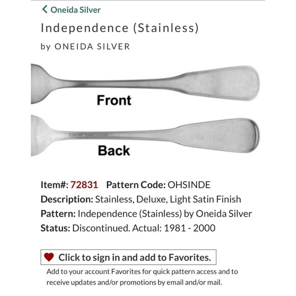 Oneida Silver Independence Stainless Steel iced Teaspoon Set Of 6 - Light Satin - Picture 1 of 5